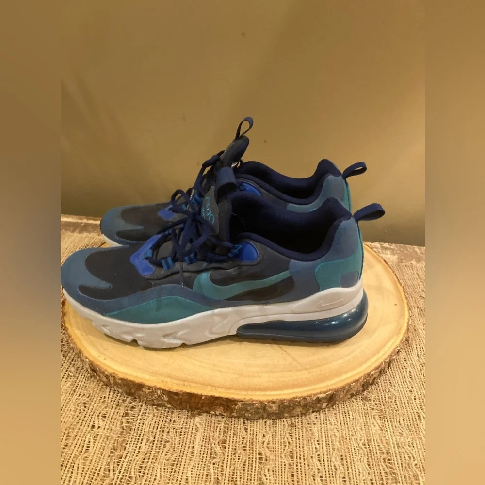 Nike Air Max 270 React GS‎ Shoes Blue Kids Youth 7Y Womens 8.5 - 9 BQ0103-400